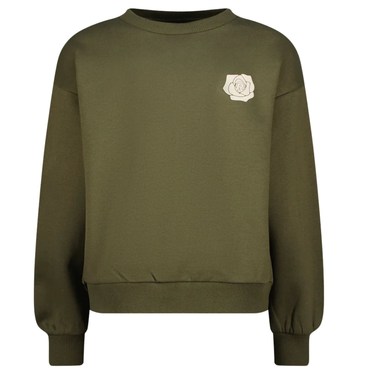 Mosgroene backprint sweater Sabine