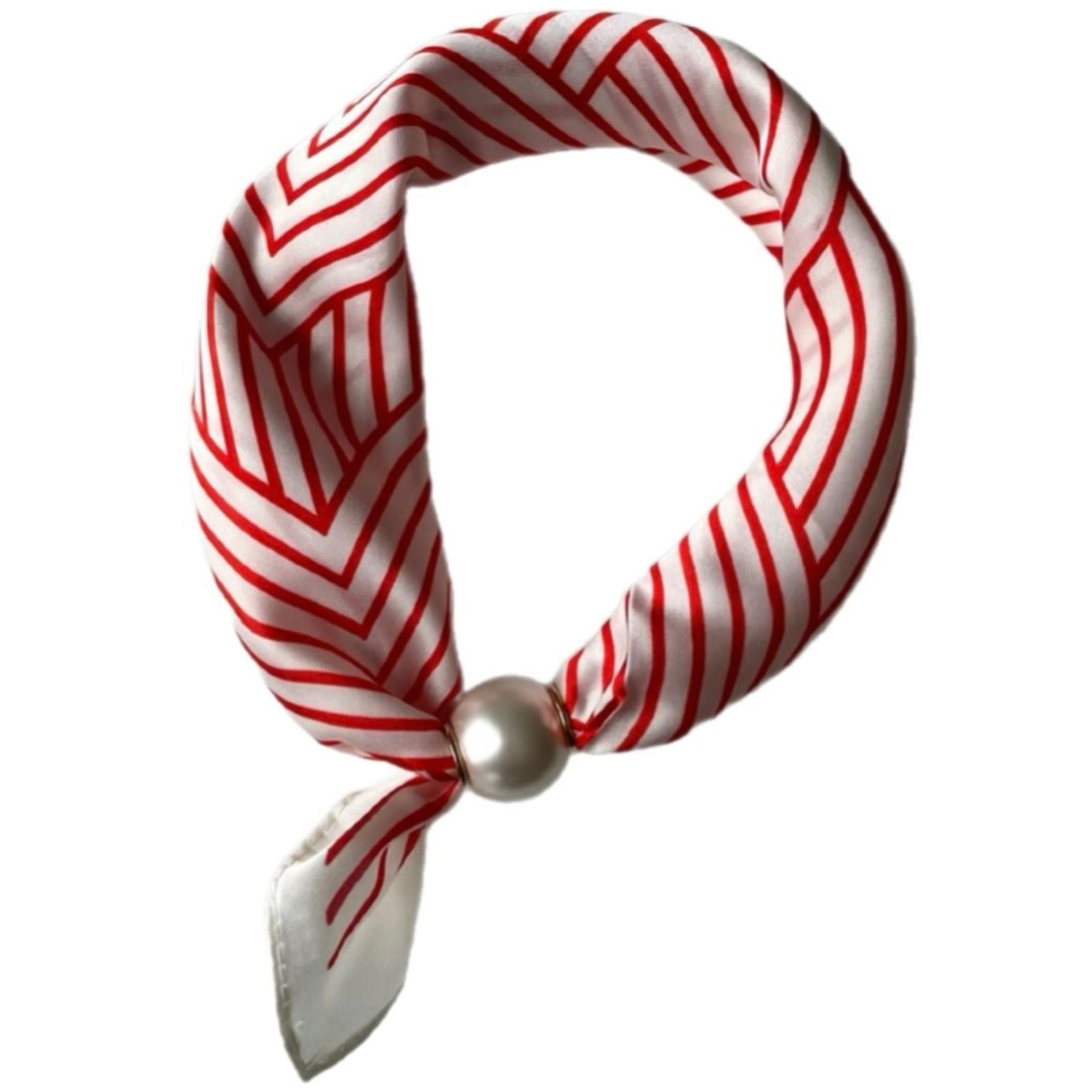 Red-white parel sjaaltje Chloe - Capuchon Fashion