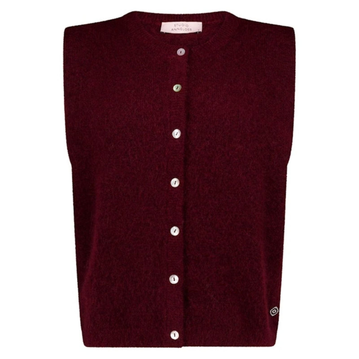 Red Wine knit cardigan Bibi Sls - Capuchon Fashion