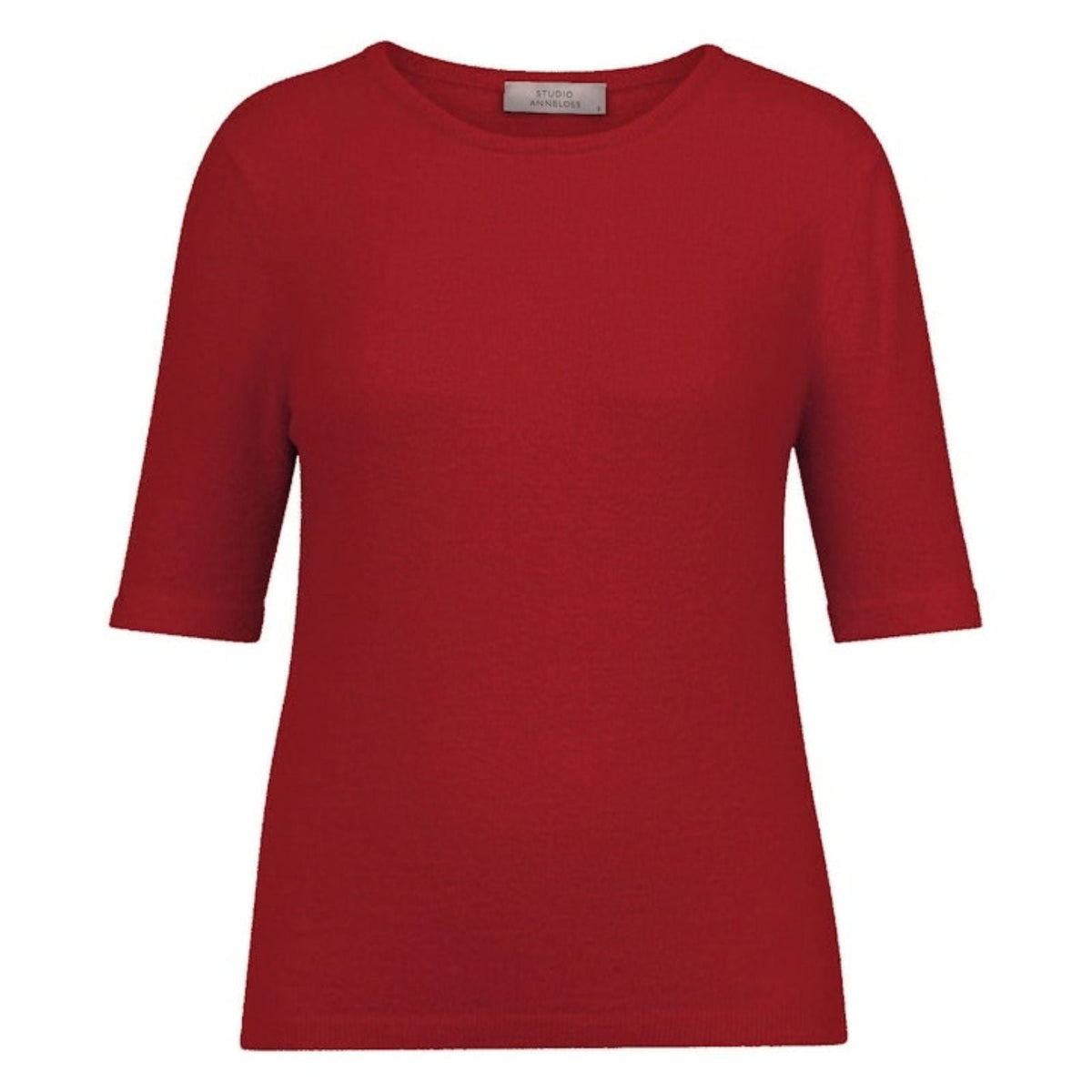 Rich Red korte mouw pullover Felica - Capuchon Fashion