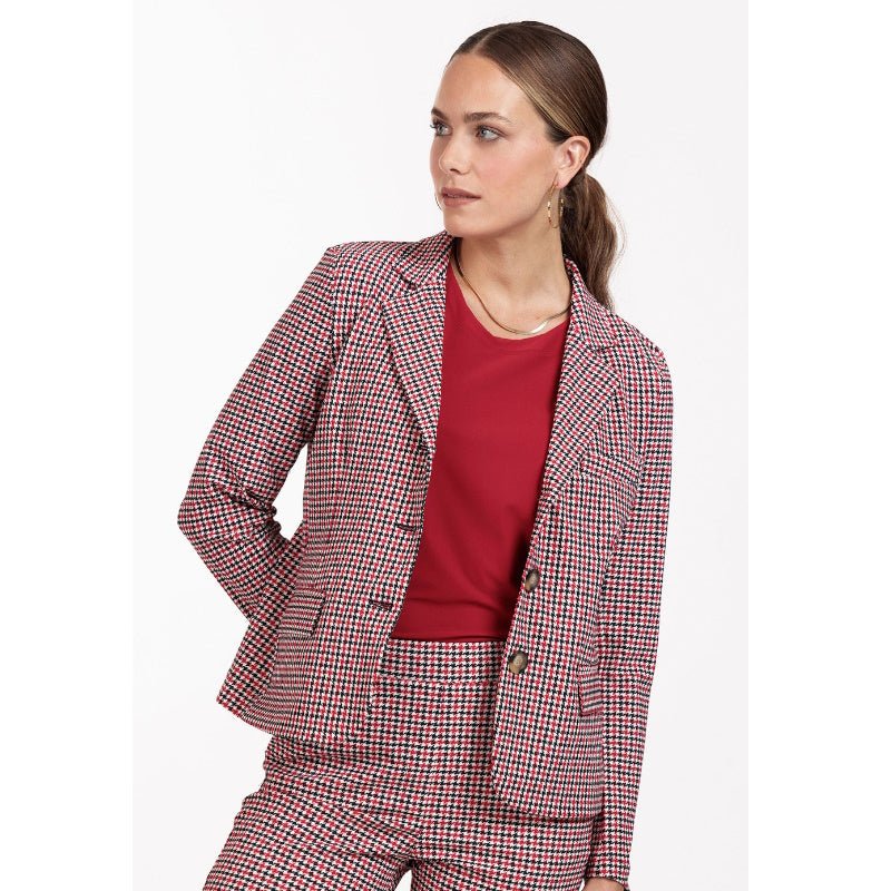 Rode blazer Chant check - Capuchon Fashion