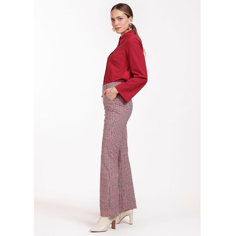 Rode broek Flair check - Capuchon Fashion