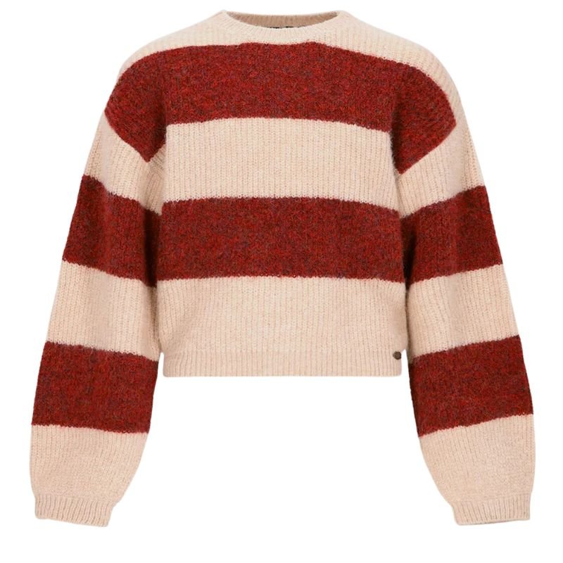 Rode colorblock knitted sweater Kate - Capuchon Fashion