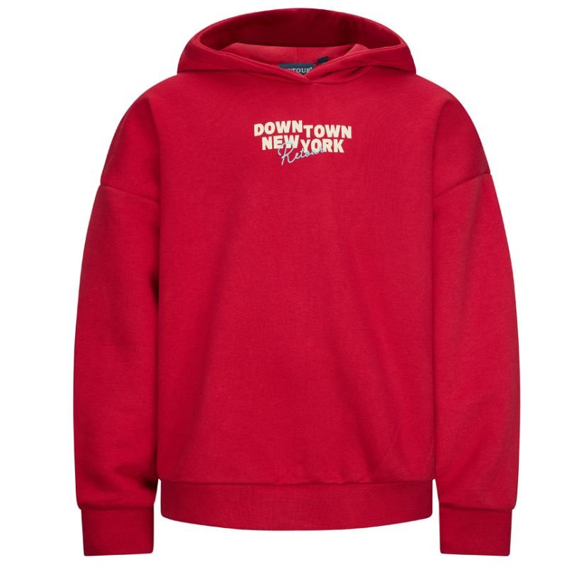 Rode oversized backprint hoodie Romy - Capuchon Fashion