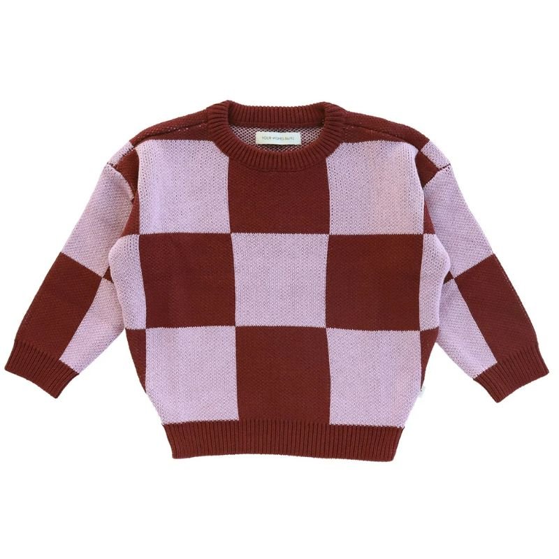 Rode sweater Check - Capuchon Fashion