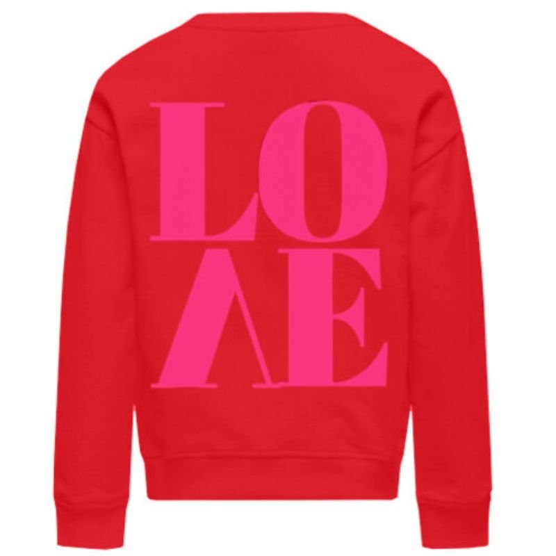 Rode sweater Ditte - Capuchon Fashion