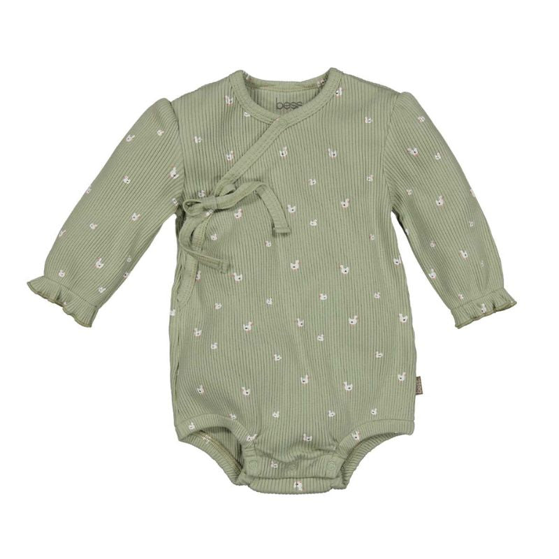 Lichtgroen geprinte romper Goose