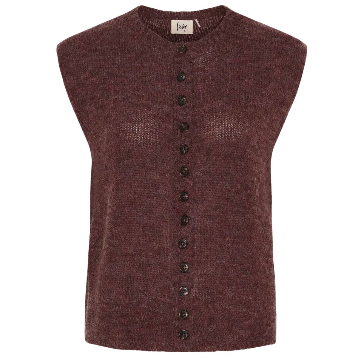 Rood gemeleerde waistcoat Cosima - Capuchon Fashion