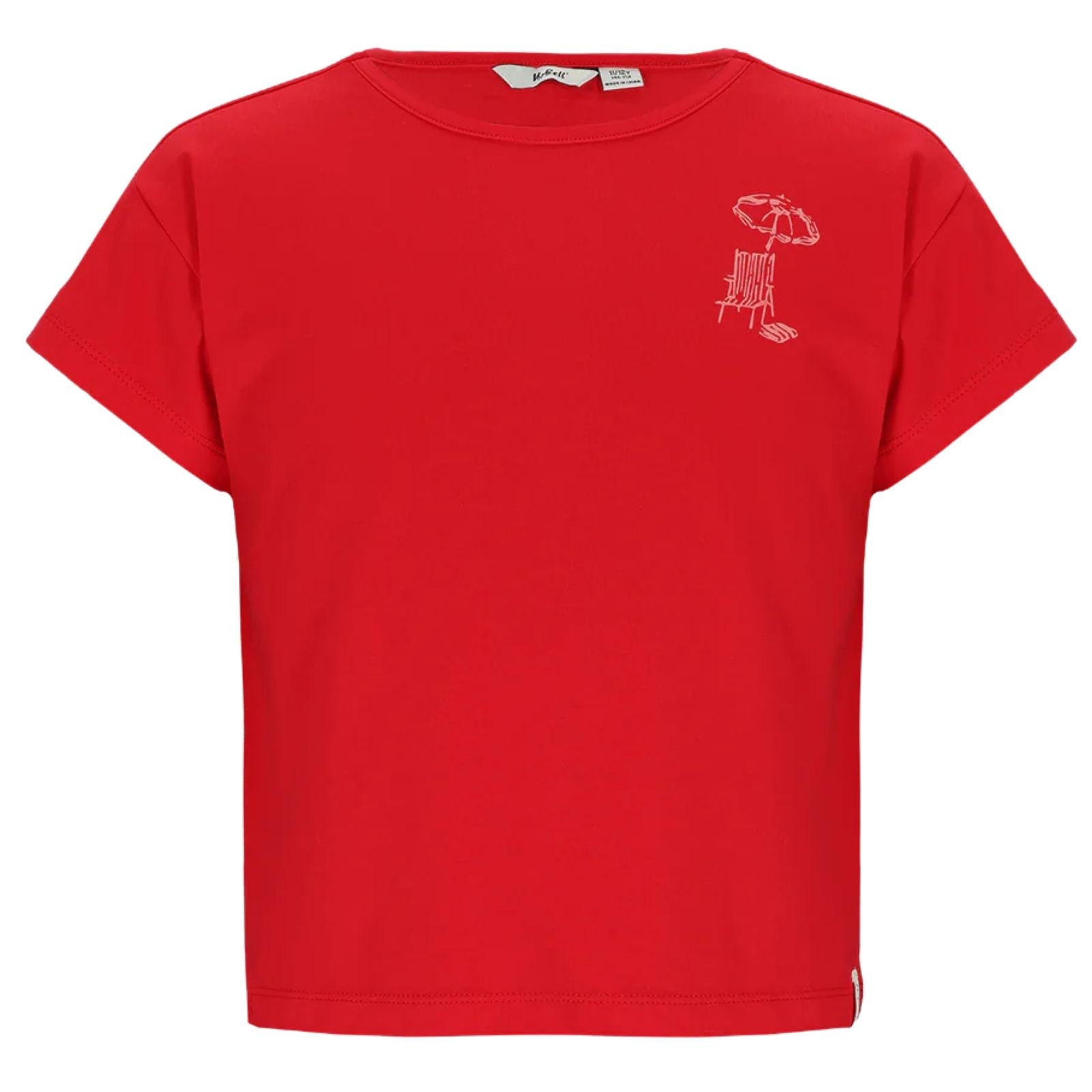 Rood geprint backprint t-shirt Kase - Capuchon Fashion