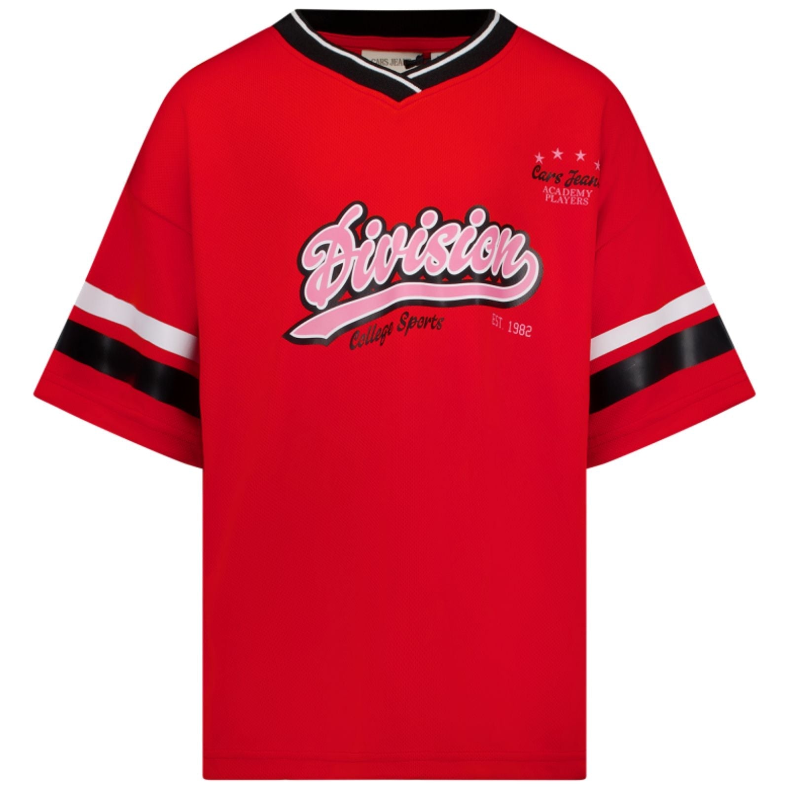 Rood geprinte baseball t-shirt Foeba - Capuchon Fashion