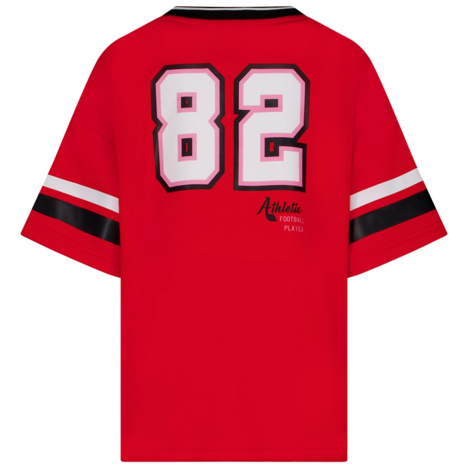 Rood geprinte baseball t-shirt Foeba - Capuchon Fashion