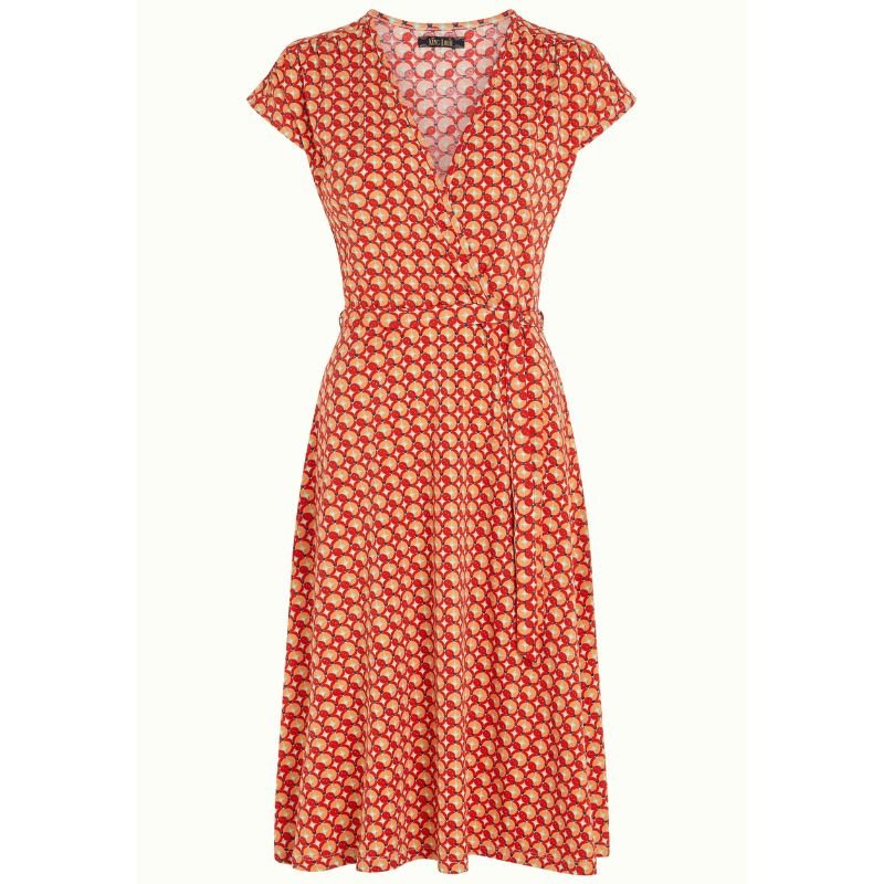 Rood geprinte jurk Abigail Rowe - Capuchon Fashion