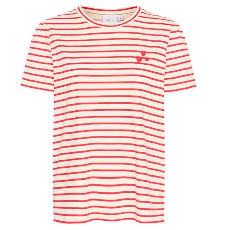 Rood gestreept t-shirt Jucia - Capuchon Fashion