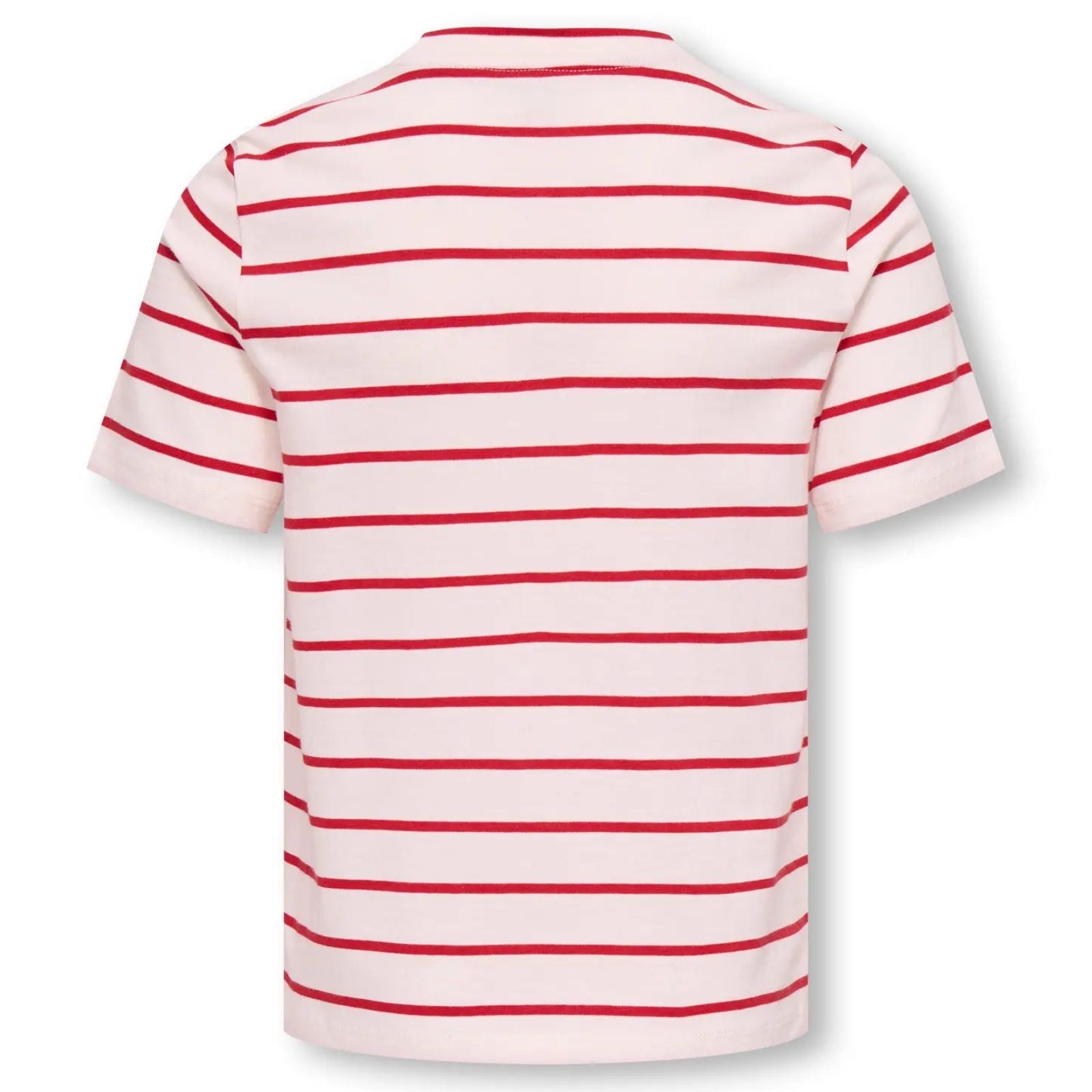 Rood met wit gestreept t-shirt Helle - Capuchon Fashion