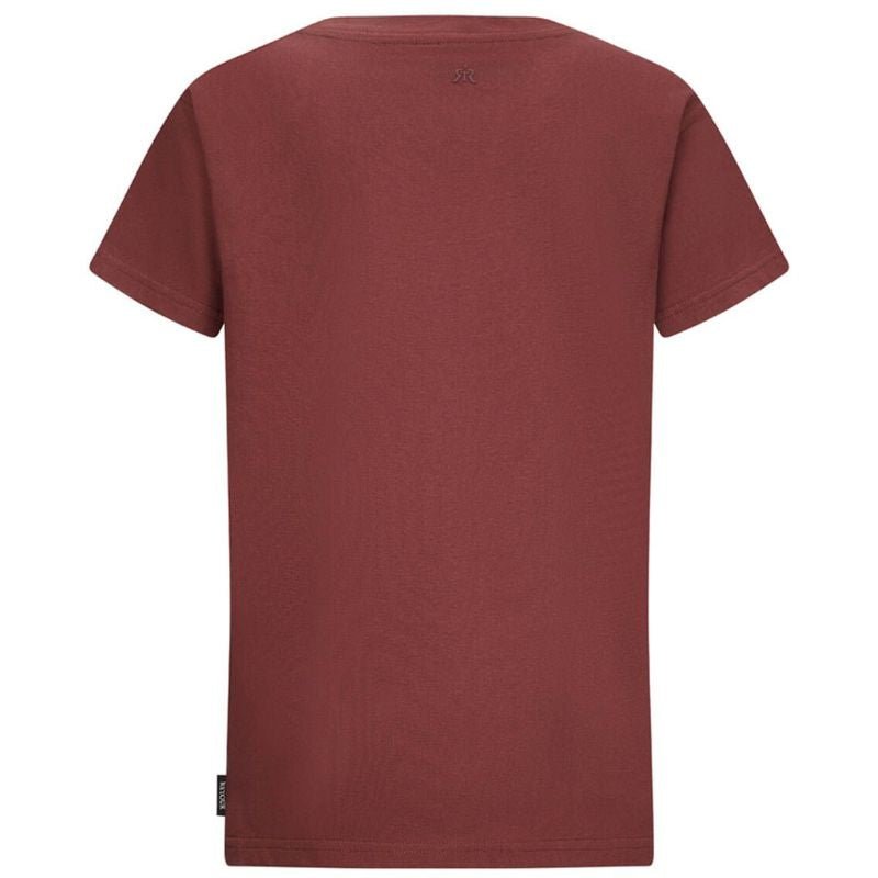 Roodbruin basic ronde hals t-shirt Seth - Capuchon Fashion