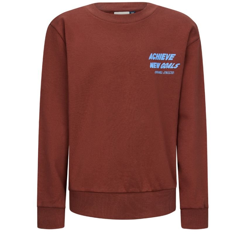 Roodbruine backprint sweater Kelto - Capuchon Fashion