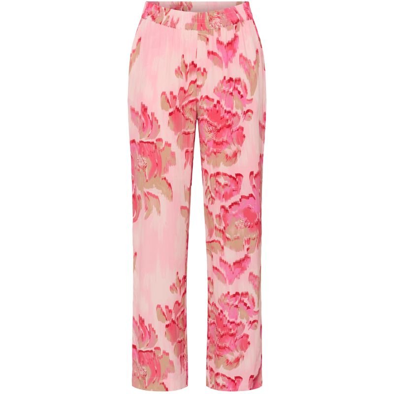 Roze flower geprinte pantalon Pollyana - Capuchon Fashion
