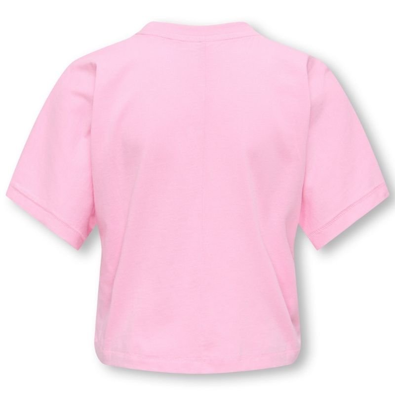 Roze geprint cropped t-shirt Stella - Capuchon Fashion