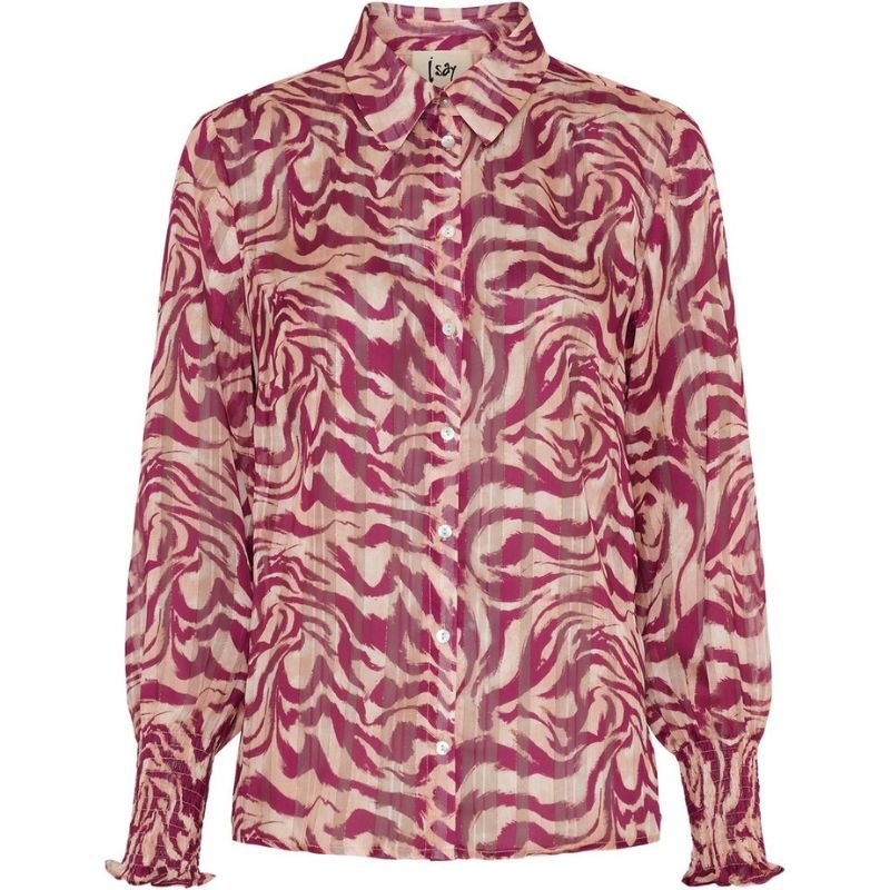 Roze geprint shirt Vibse - Capuchon Fashion
