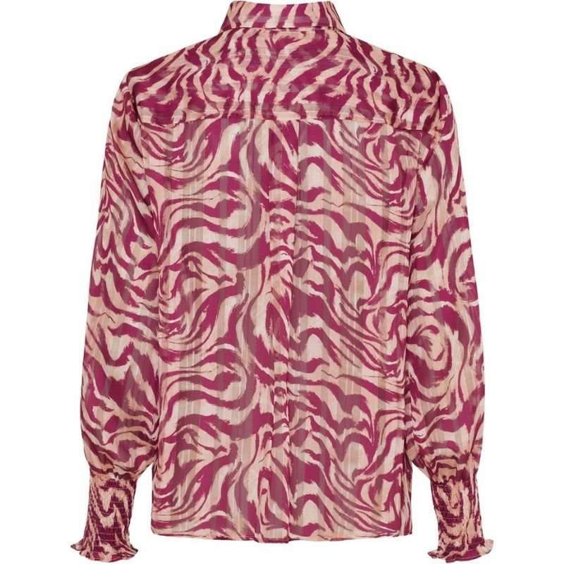 Roze geprint shirt Vibse - Capuchon Fashion