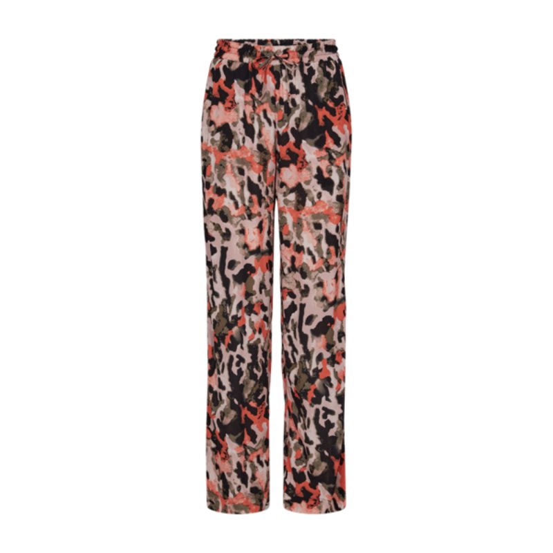 Roze geprinte broek Lexey - Capuchon Fashion