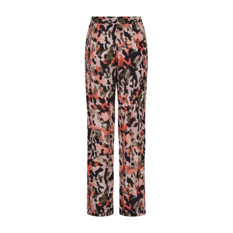 Roze geprinte broek Lexey - Capuchon Fashion