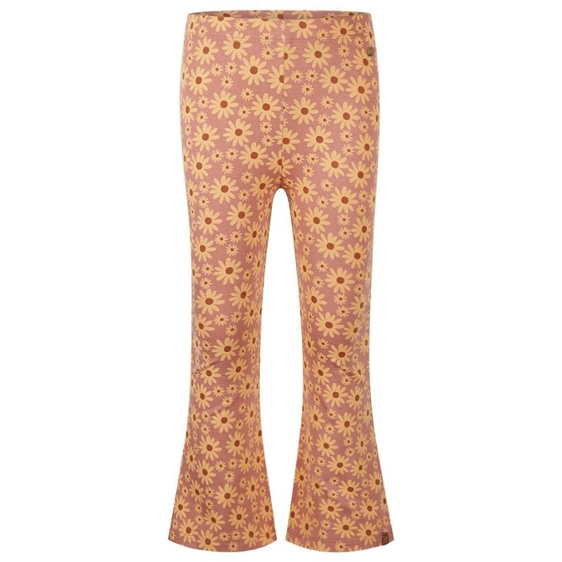Roze geprinte flared legging O56988 - Capuchon Fashion