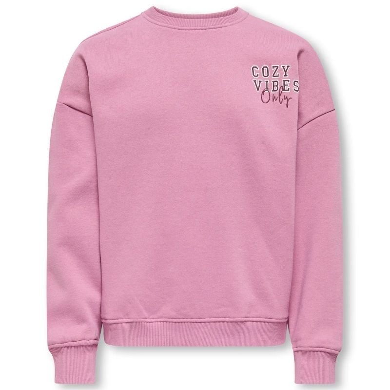Roze geprinte o - neck sweater Bila - Capuchon Fashion