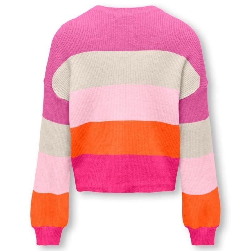 Roze gestreepte pullover Sandy - Capuchon Fashion