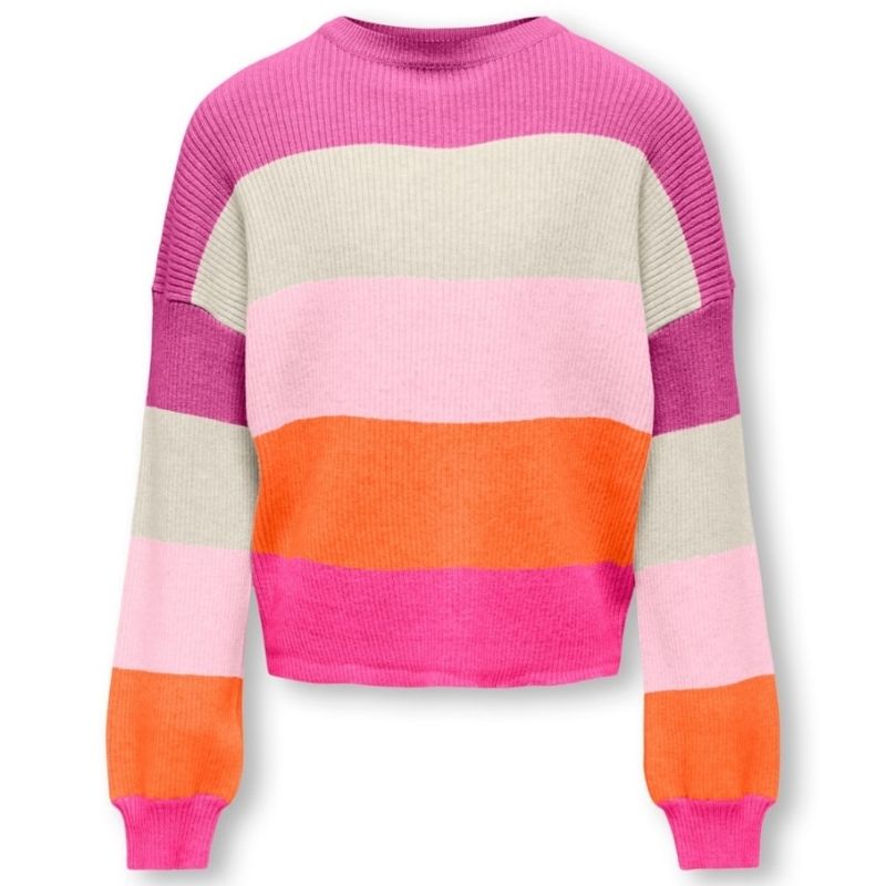 Roze gestreepte pullover Sandy - Capuchon Fashion