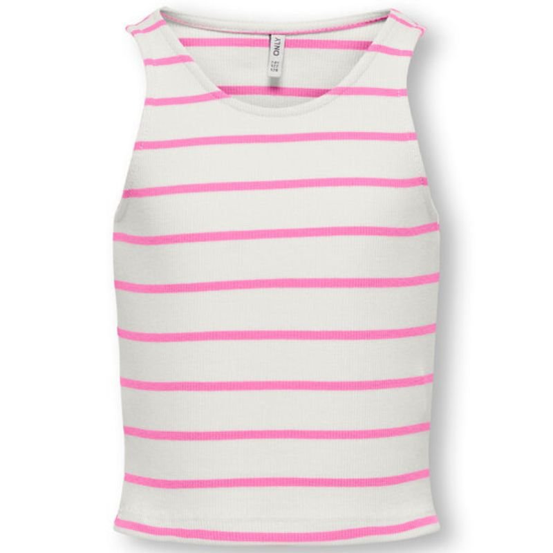 Roze gestreepte tanktop Nessa - Capuchon Fashion