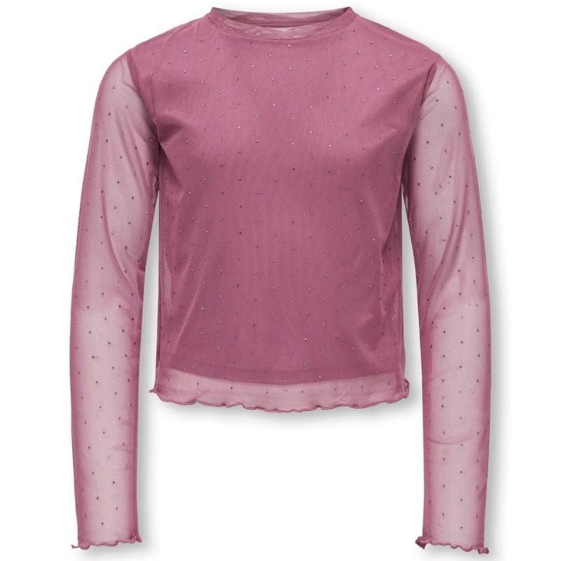 Roze longsleeve Jada Rhinestone - Capuchon Fashion