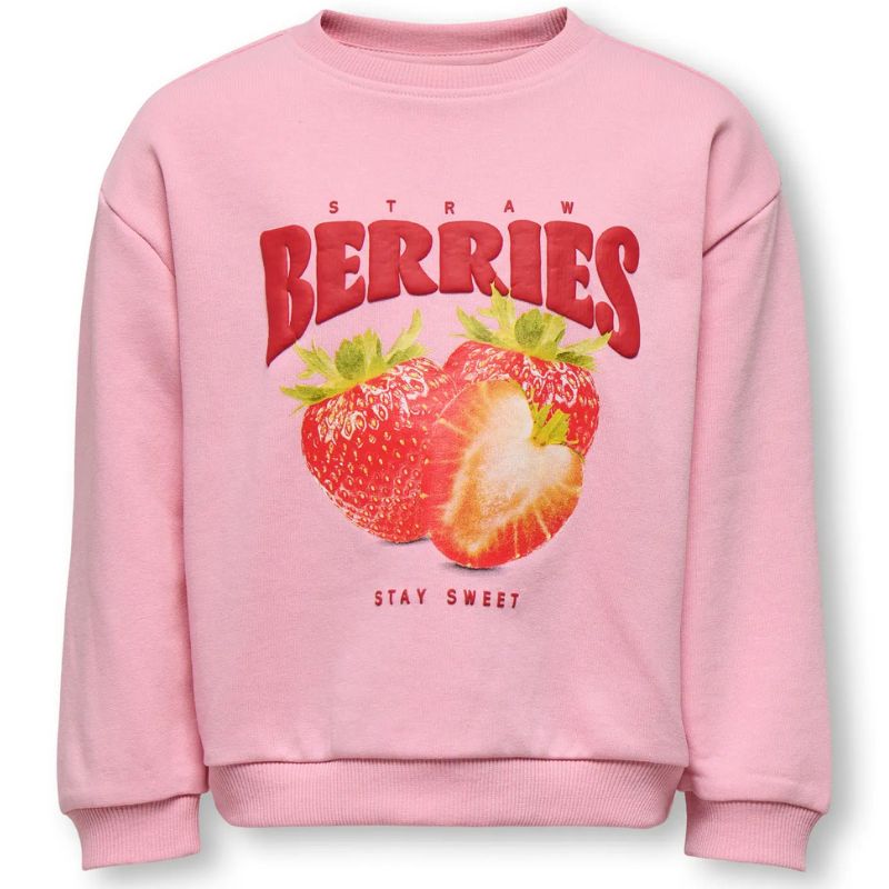 Roze loose fit geprinte sweater Sina - Capuchon Fashion