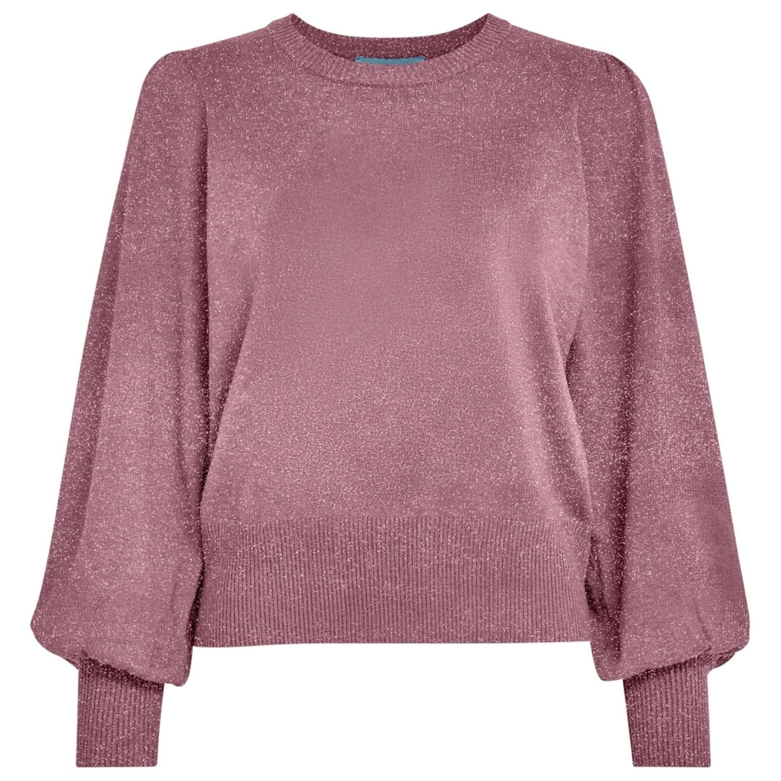 Roze metallic longsleeve pullover Liva - Capuchon Fashion