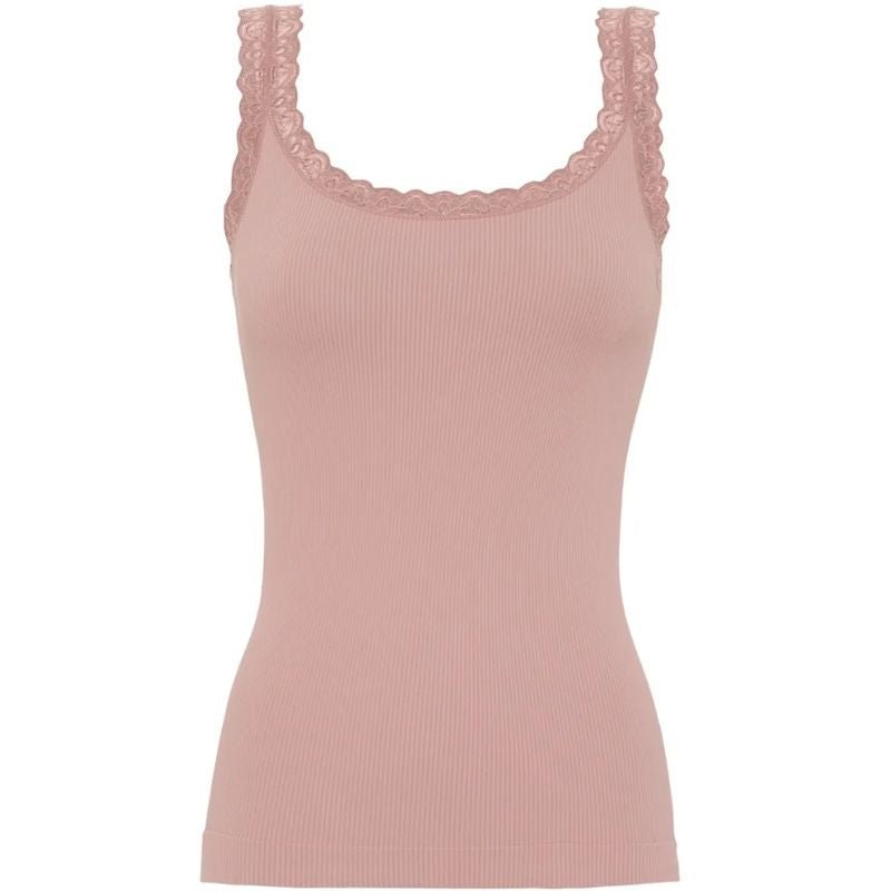 Oudroze microfiber rib top Frida - Capuchon Fashion