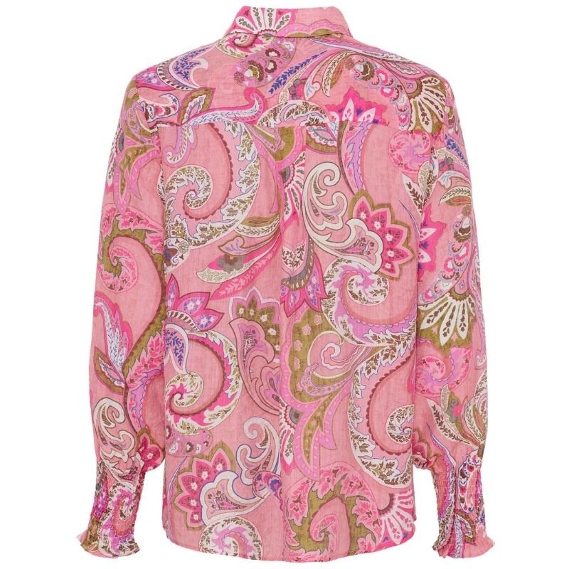 Roze Paisley geprint shirt Lotta Smock - Capuchon Fashion