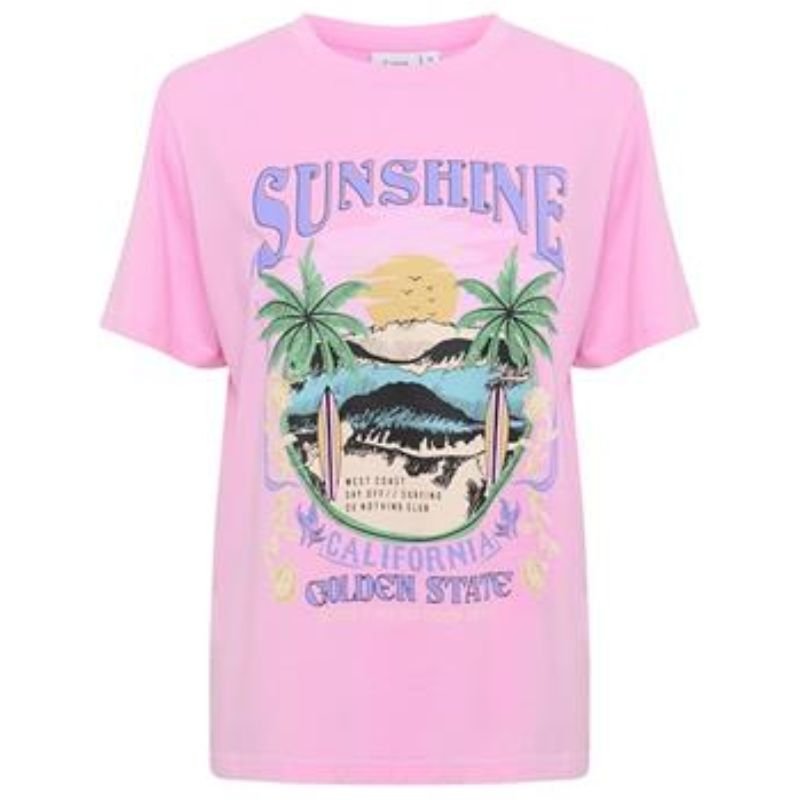 Roze t-shirt Kaliva - Capuchon Fashion