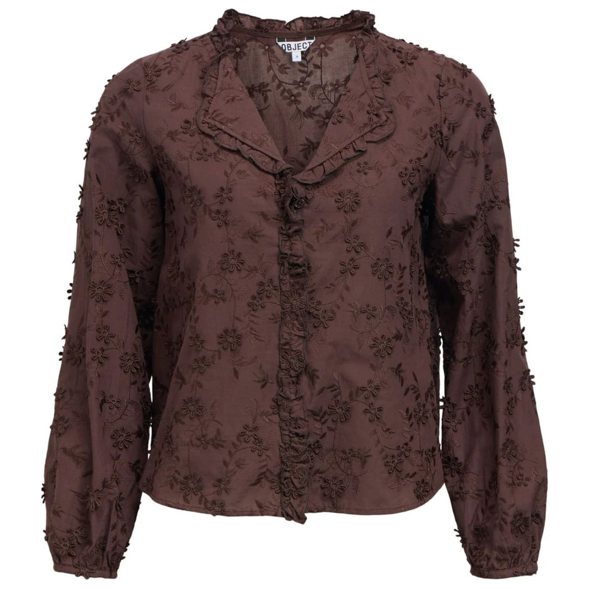 Seal Brown regular fit shirt Karli - Capuchon Fashion