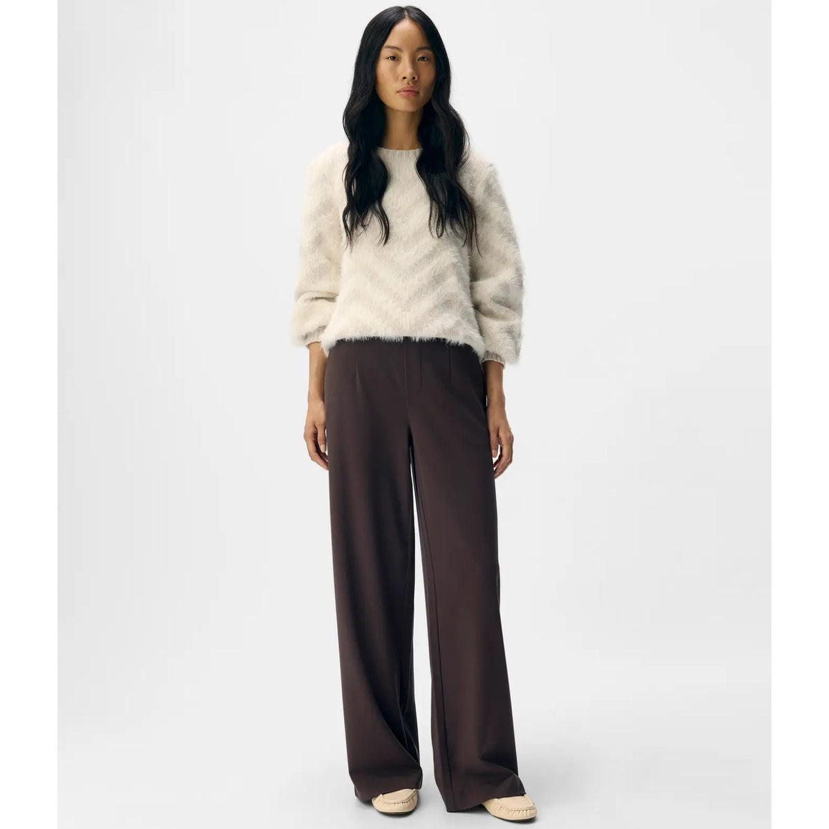 Seal Brown wide fit pantalon Lisa - Capuchon Fashion