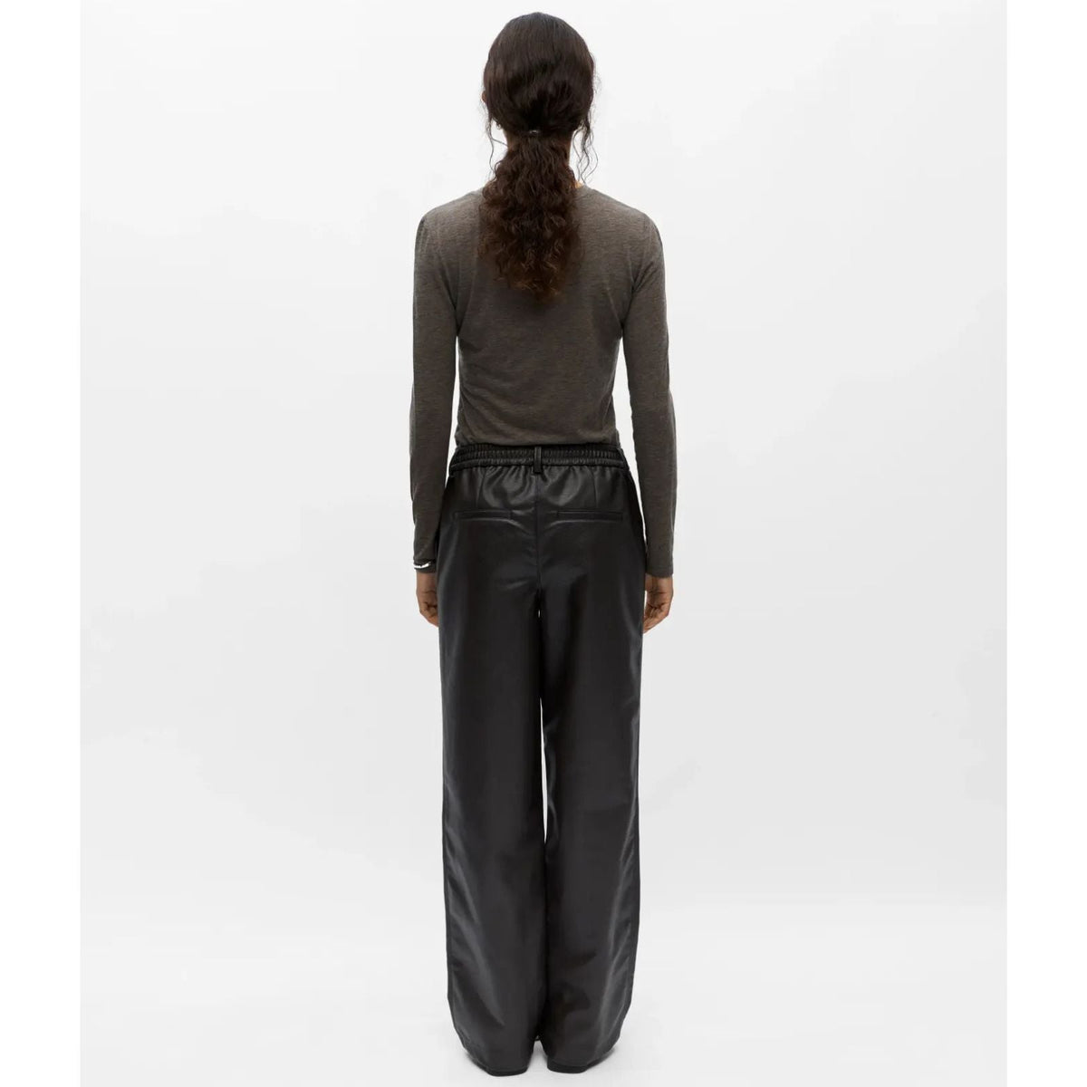 Seal Brown wide fit pantalon Liva - Capuchon Fashion