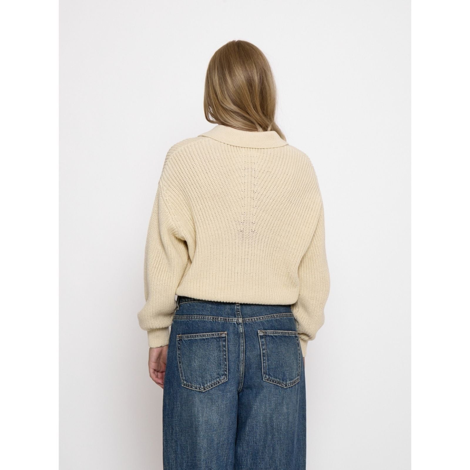 Seedpearl Cream gebreid vest Roxy - Capuchon Fashion