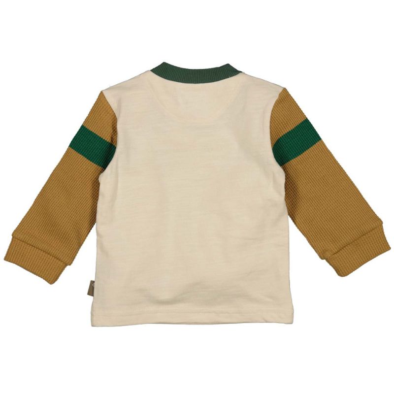 Beige geprint shirt Colorblock