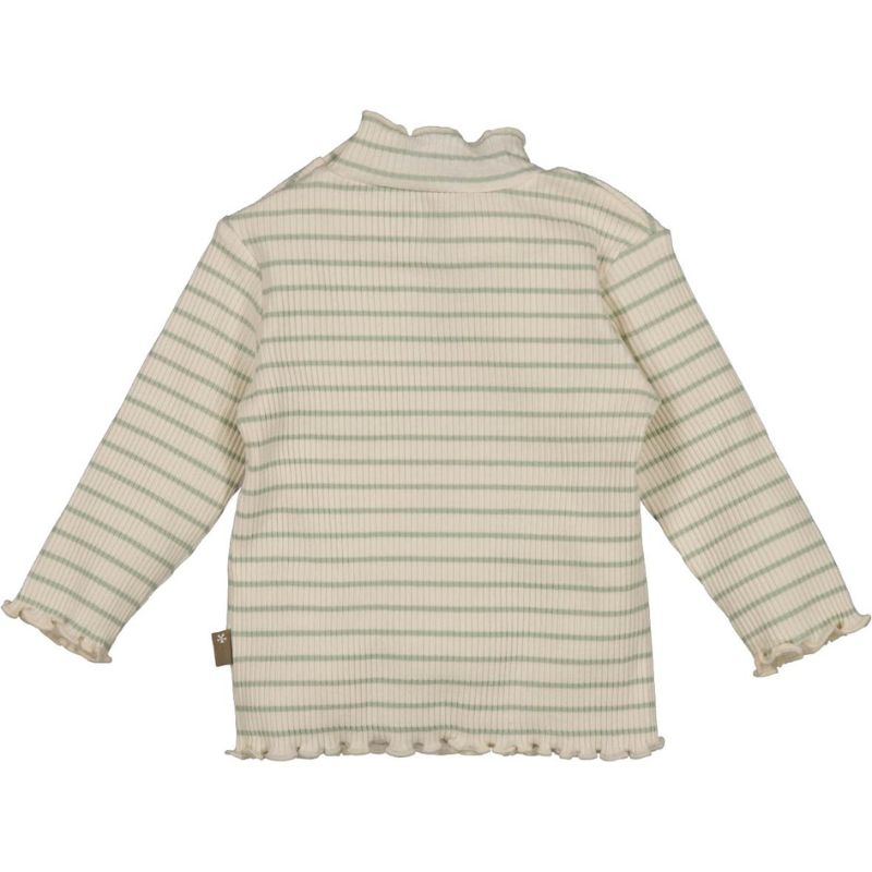 Lichtgroen gestreept shirt Rib