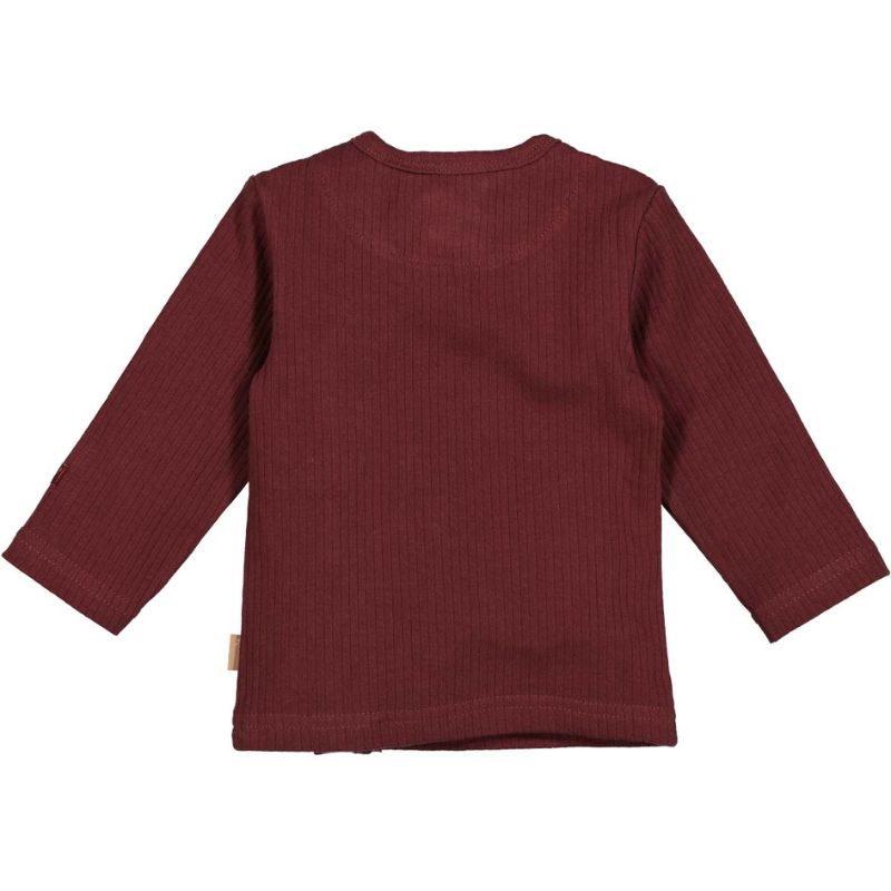 Bordeauxrode longsleeve Ruffles