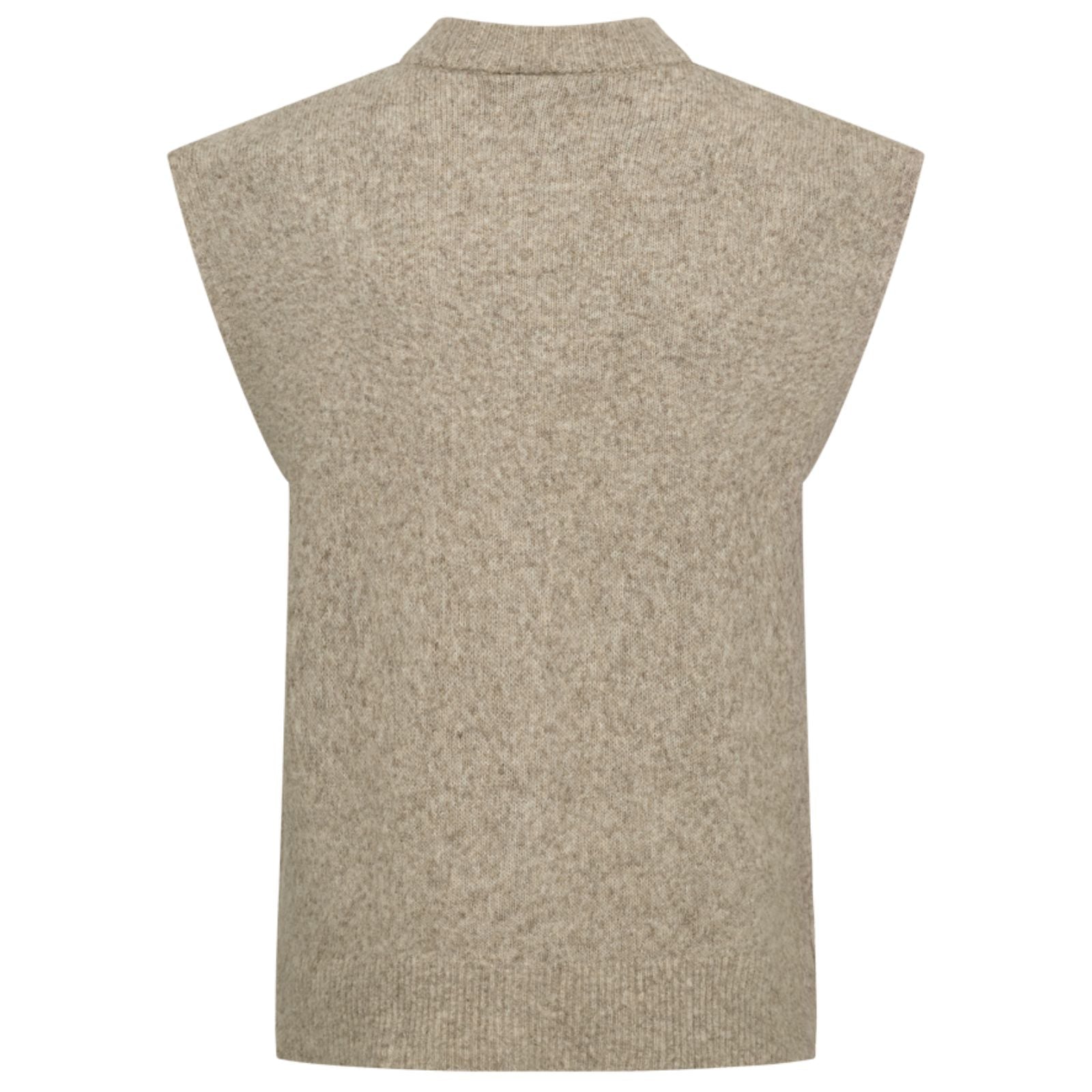 Silver Mink Melange mouwloos vest Alpa - Capuchon Fashion