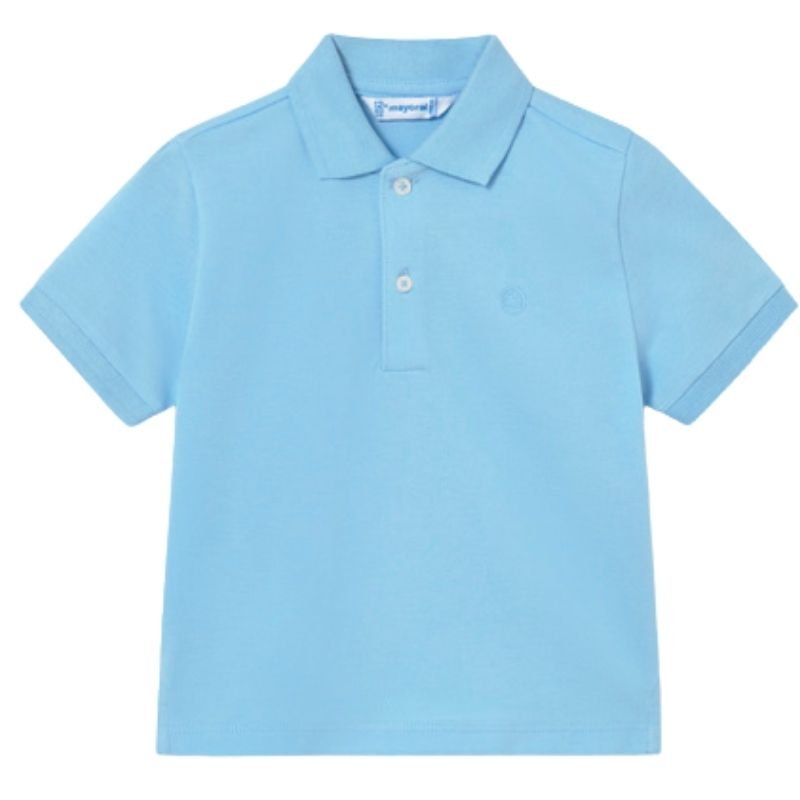 Sky Blue basic korte mouw polo 102 - Capuchon Fashion