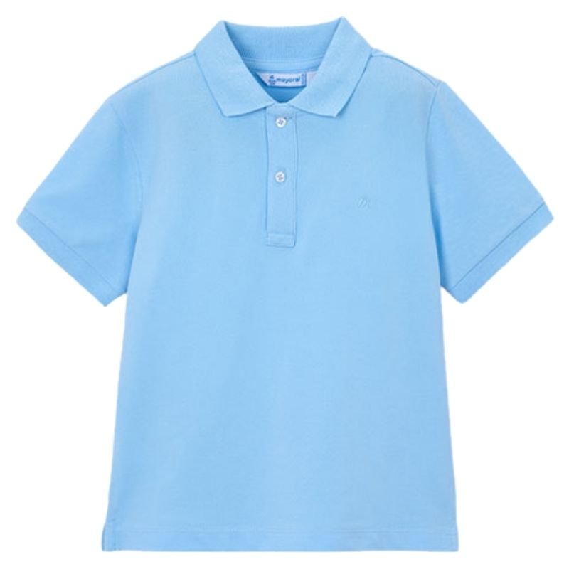 Sky Blue basic korte mouw polo 150 - Capuchon Fashion