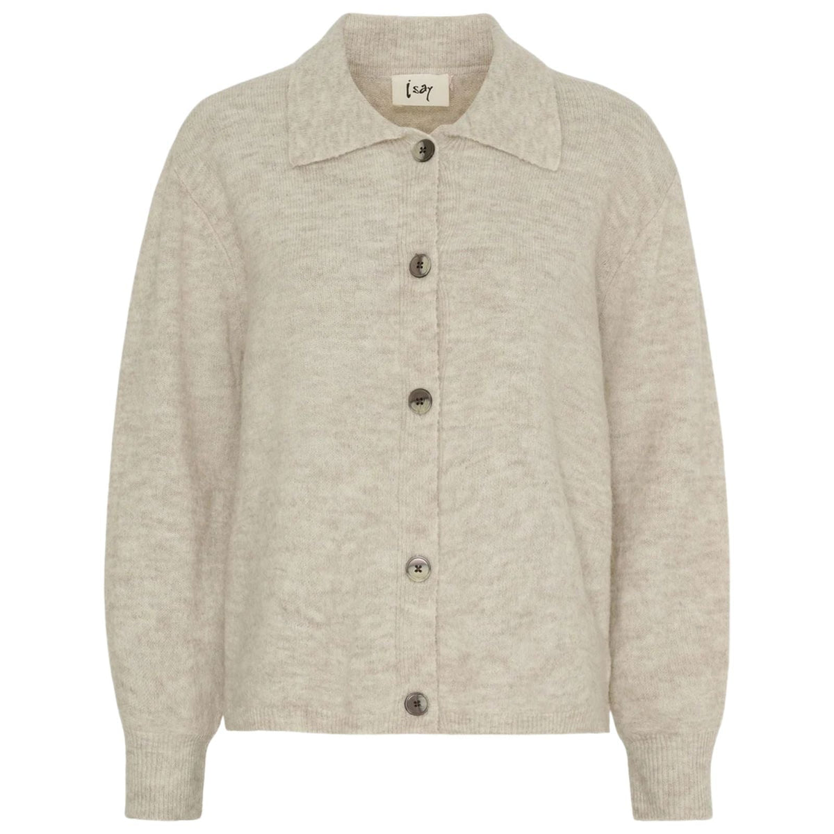 Smokey beige wollen vest Anna Colar - Capuchon Fashion