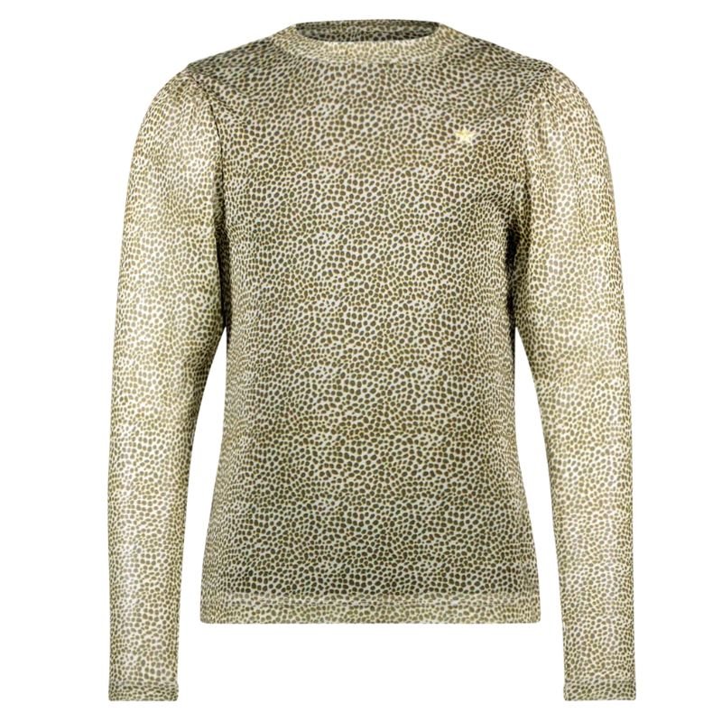Spotted dot mesh groene top Estee - Capuchon Fashion