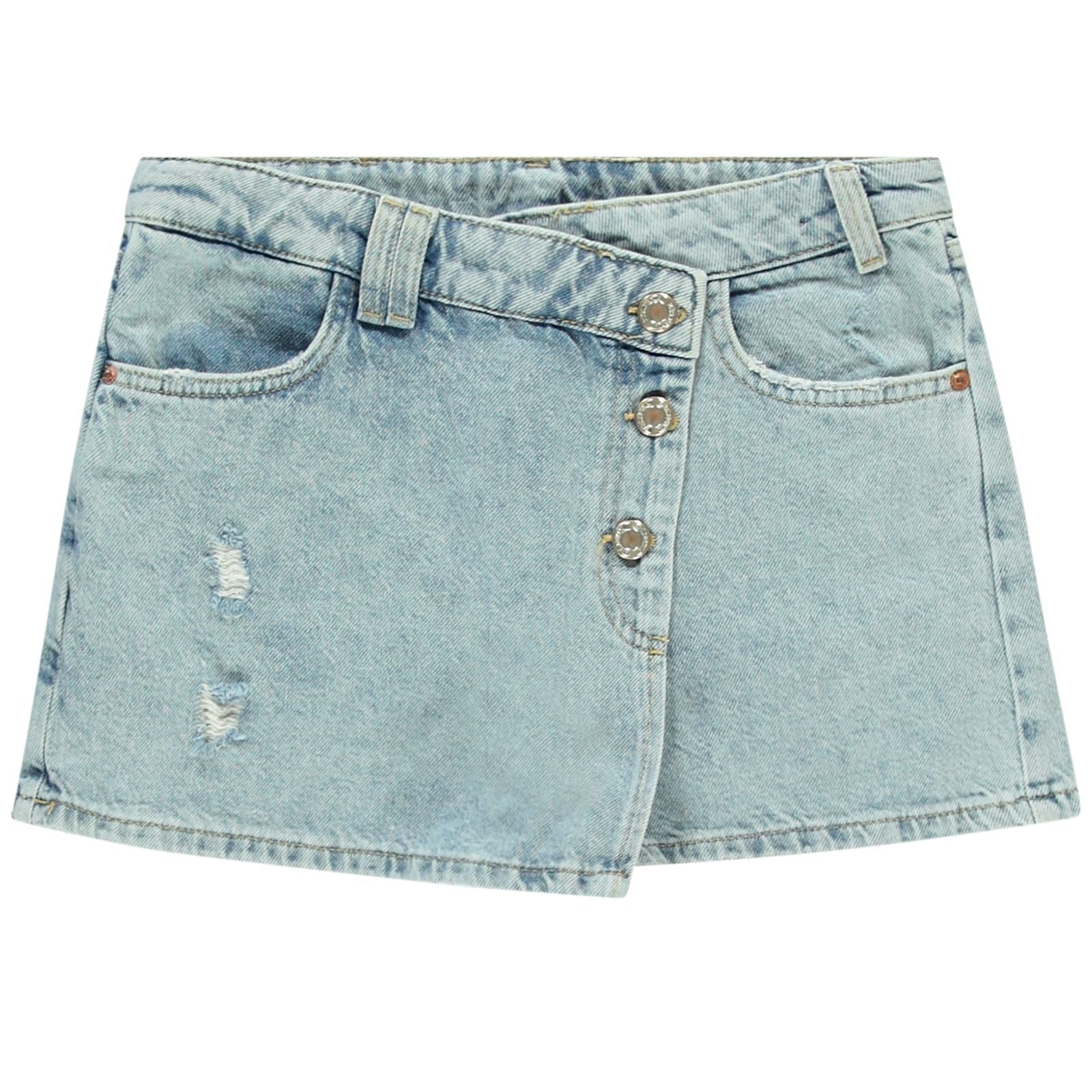 Stone Bleached denim skort Londy - Capuchon Fashion